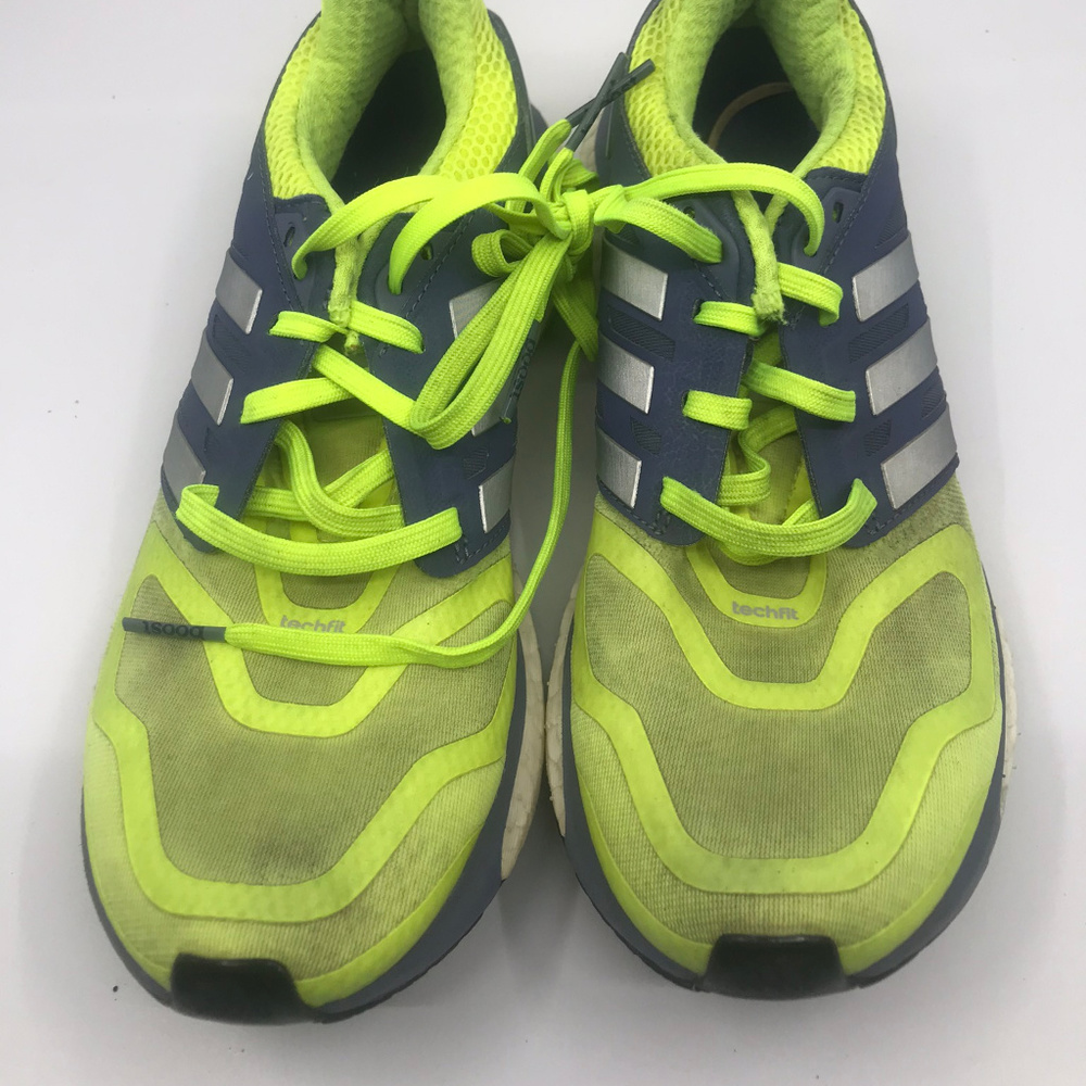 Adidas Boost Lime Green and Gray Sneakers Size 6.5 - Picture 4 of 8